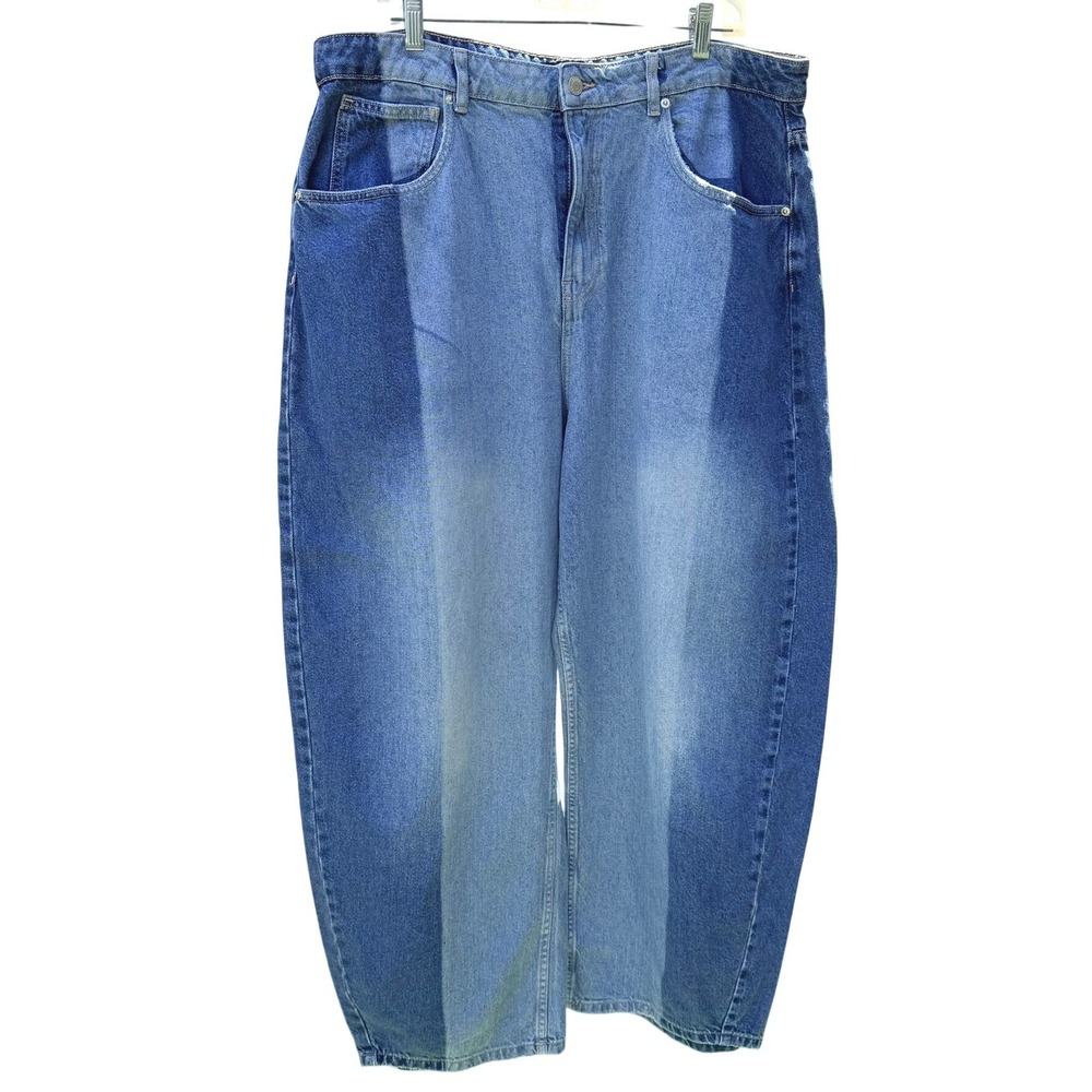 ASOS Two-Tone Blue Wide Leg Jeans